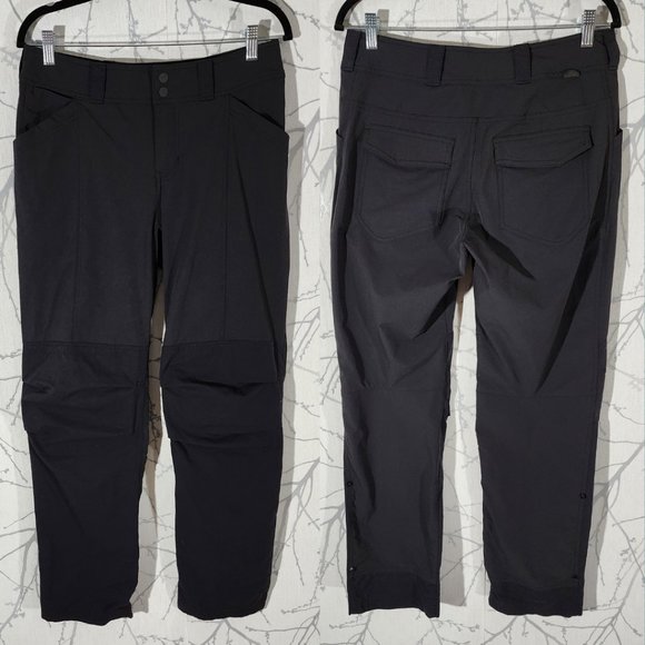 REI Black Mid Rise Roll On Convertible Hiking Pants - Picture 1 of 6